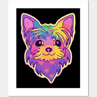 Yorkshire Terrier Rainbow Dog Lover Yorkie Posters and Art